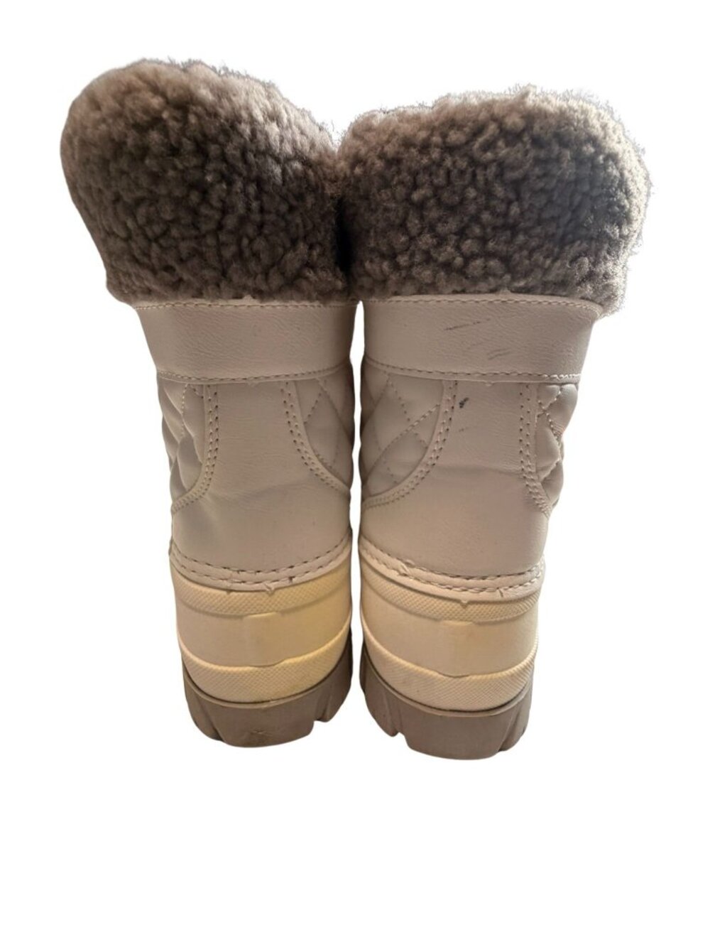 Storm by Cougar Winter Snow Boots White Faux Fur Waterproof Women's Size 8 - Picture 5 of 11